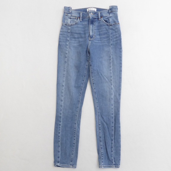 Abercrombie & Fitch Denim - Abercrombie & Fitch Super Skinny Ankle High Rise Seam Jeans Women 27/4R Curve